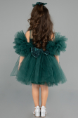 Robe de Soirée Enfants Courte Vert ABK2572