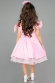 Robe de Soirée Enfants Courte Satin Rose ABK2573