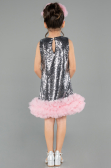 Robe de Soirée Enfants Courte Anthracite ABK2574
