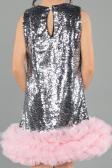 Robe de Soirée Enfants Courte Anthracite ABK2574