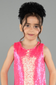 Robe de Soirée Enfants Courte Fushia ABK2574