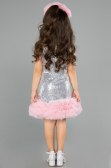 Robe de Soirée Enfants Courte Argent ABK2574