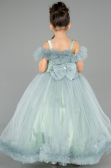 Robe de Mariage Pour Enfant Longue Menthe ABG178