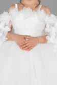Robe de Mariage Pour Enfant Longue Blanc ABG179