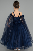 Robe de Mariage Pour Enfant Longue Bleu Marine ABG179