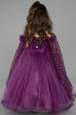 Robe de Mariage Pour Enfant Longue Violet ABG179
