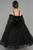 Robe de Mariage Pour Enfant Longue Noir ABG179