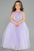 Robe De Soirée Enfants Longue Lilas ABU3031