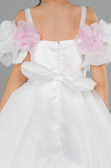 Robe de Mariage Pour Enfant Longue Satin Blanc ABG182