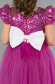 Robe de Soirée Enfants Longue Fushia ABU4033