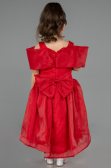 Robe de Soirée Enfants Devant Court Dos Long Rouge ABO107