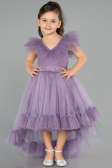Robe de Soirée Enfants Longue Lavande ABU4239