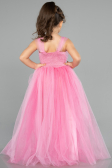 Robe de Soirée Enfants Longue Rose ABU3566