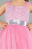 Robe de Soirée Enfants Longue Rose ABU3566