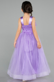 Robe de Soirée Enfants Longue Lilas ABU3909