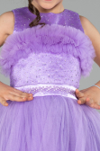 Robe de Soirée Enfants Longue Lilas ABU3909