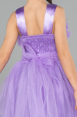 Robe de Soirée Enfants Longue Lilas ABU3909