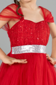 Robe de Soirée Enfants Longue Rouge ABU3566