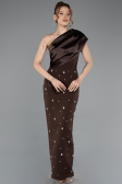 Robe De Cérémonie Midi Brun ABK2337