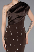 Robe De Cérémonie Midi Brun ABK2337