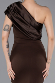 Robe De Cérémonie Midi Brun ABK2337