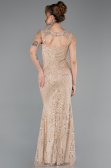 Robe de Soirée Longue Perlé Or ABU5914