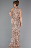 Robe De Soirée Squameuse Longue Or ABU5135