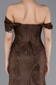 Robe De Soirée Dantelle Longue Brun ABU5609