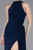 Robe de Soirée Longue Bleu Marine ABU5918