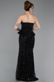 Robe de Soirée Longue Squameuse Noir ABU5919