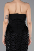 Robe de Soirée Longue Squameuse Noir ABU5919