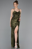 Robe De Soirée Longue Kaki Foncé ABU3247