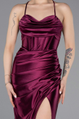 Robe De Soirée Longue Prune ABU3247
