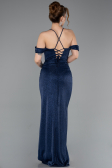 Robe de Soirée Longue Bleu Marine ABU5925