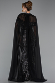 Robe de Soirée Longue Perlé Noir ABU5915