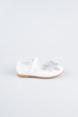 Chaussure Plate Cuir Verni Blanc ORR3100