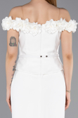 Robe de Cérémonie Midi Blanc ABK2583