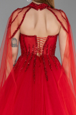 Robe de Soirée Longue Rouge ABU5935