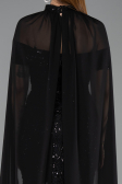 Robe de Soirée Longue Perlé Noir ABU5915