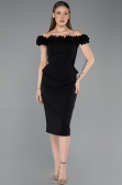 Robe de Cérémonie Midi Noir ABK2583