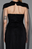 Robe de Soirée Longue Dantelle Noir ABU5941