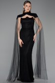Robe de Soirée Longue Dantelle Noir ABU5941