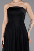Robe de Soirée Longue Dantelle Noir ABU5943