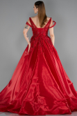 Robe De Soirée De Créateur Longue Rouge ABU5962