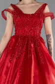 Robe De Soirée De Créateur Longue Rouge ABU5962
