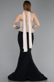 Robe Haute Couture Longue Noir-Beige ABU5951