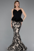 Robe Haute Couture Longue Noir ABU5954