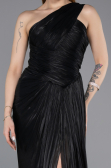 Robe de Soirée Longue Mousseline Noir ABU5946