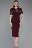 Robe De Soirée Midi Couleur Cerise ABK2588