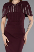 Robe De Soirée Midi Couleur Cerise ABK2588